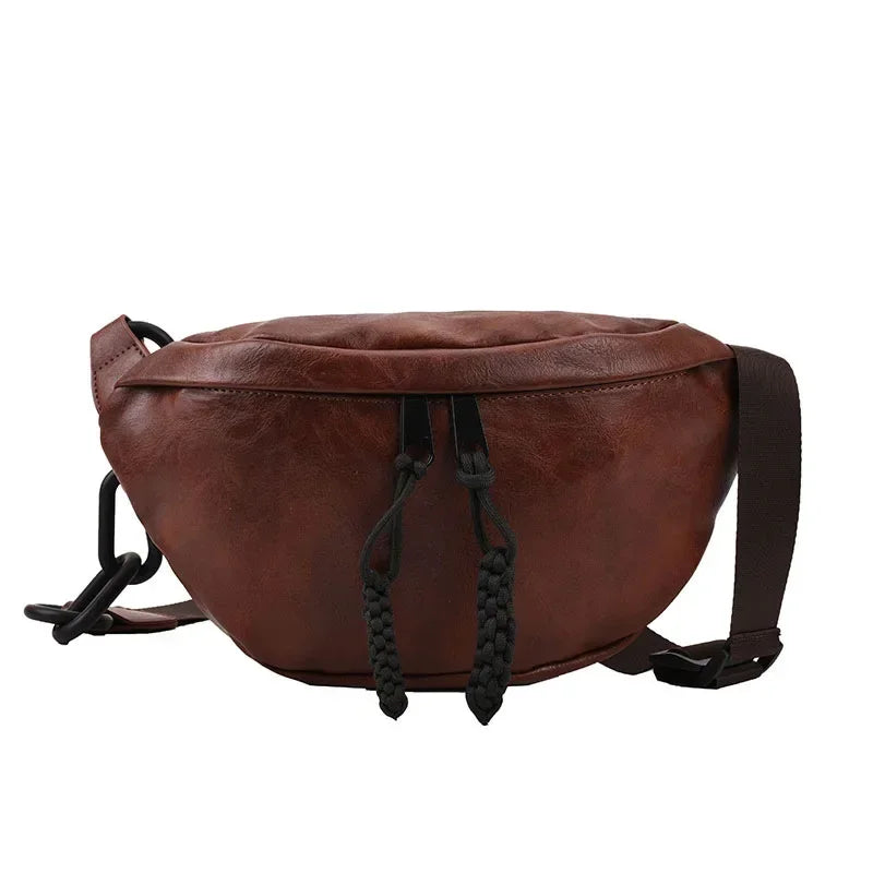 Ddbos Fashion Soft Leather Waist Bag Ladies Fanny Pack High Quality Shoulder Belt Purse Bags Fashion Designer Crossbody Chest Bags