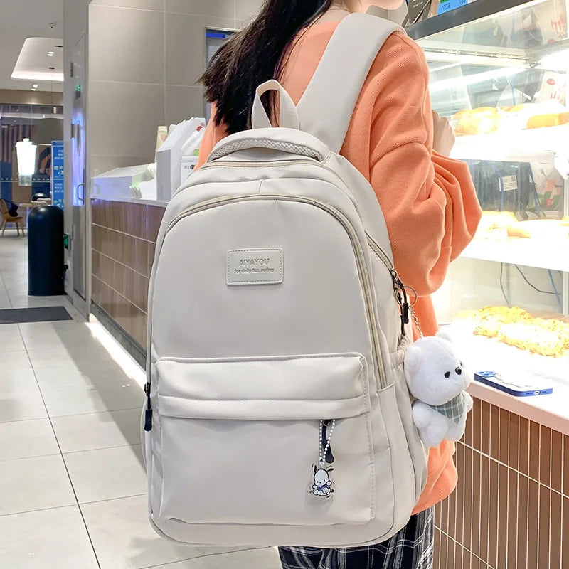 Ddbos BACK TO SCHOOL New Female Fashion Lady High Capacity Waterproof College Backpack Trendy Girls Laptop School Bags Cute Girl Travel Book Bag