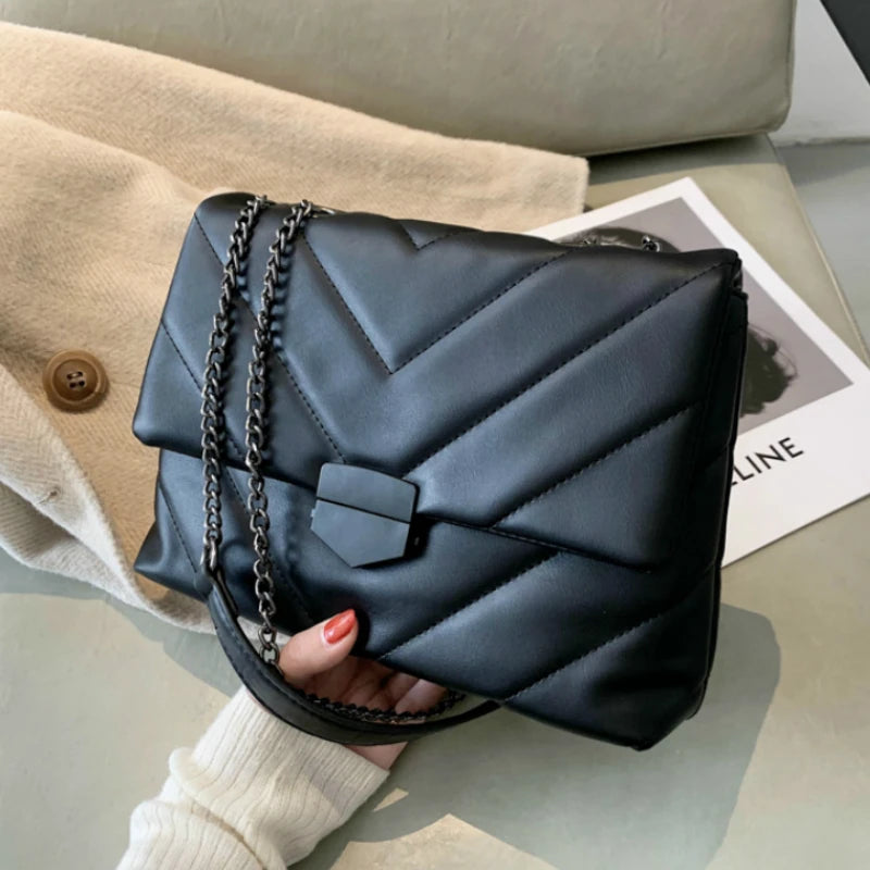 V-line Crossbody Bag For Women Fashion Sac A Main Female Shoulder Bag Female Handbags And Purses With Handle