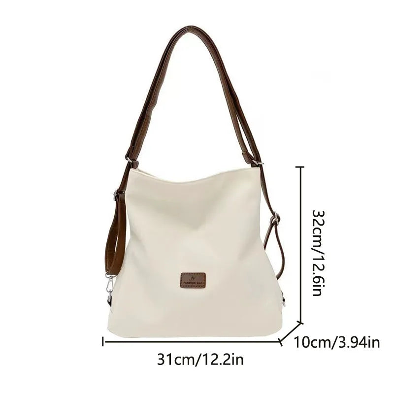 Ddbos BACK TO SCHOOL Canvas Tote Bag Women's New High Capacity and Minimalist College Style Backpack Fashion Versatile Casual One Shoulder Crossbody