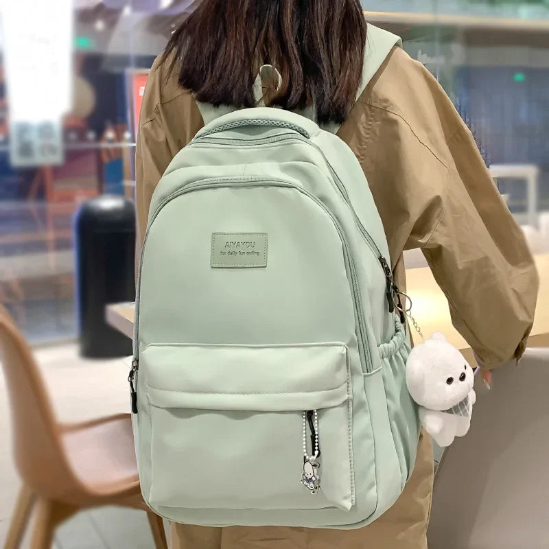 Ddbos Female Fashion Lady High Capacity Waterproof College Backpack Trendy Women Laptop School Bags Cute Girl Travel Book Bag Cool