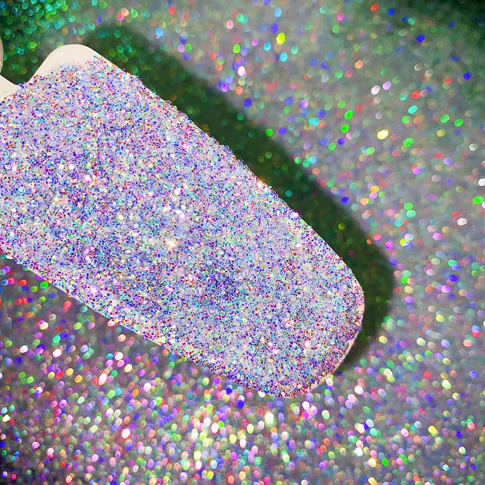 1Box Unicorn Holographic Nail Powder Silver Glitter Metallic Rub Dust Mirror Pigment Extra Fine Shiny Chrome For DIY Manicure*Y*