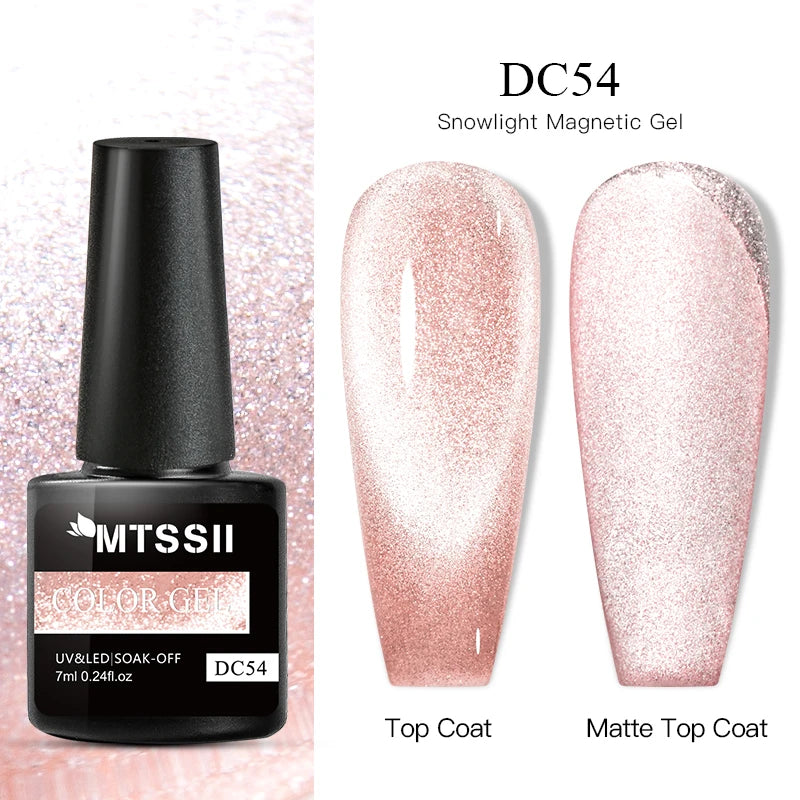 7ml Cat Magnetic Gel Nail Polish Semi Permanent Dynamic Glitter Reflective Nail Gel Soak Off UV Gel Nail Art Varnish