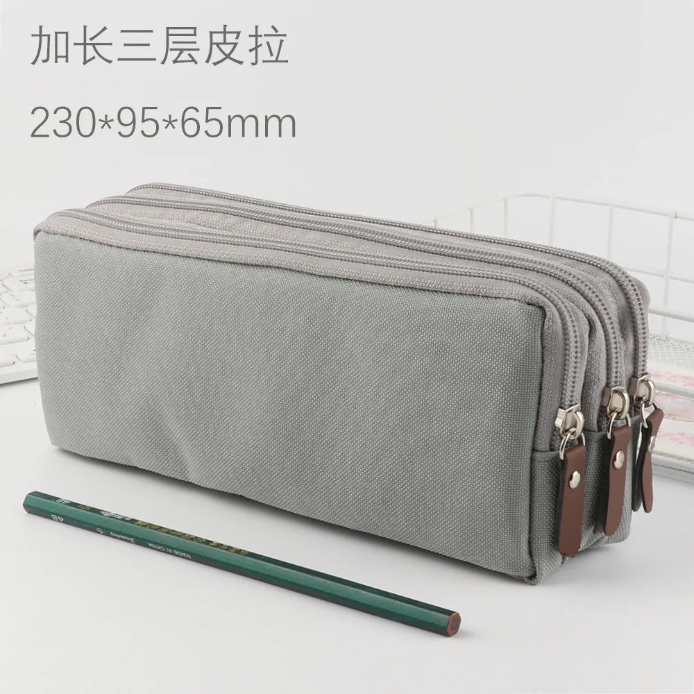 Ddbos BACK TO SCHOOL 3 Zippers Pencil Case School Supplies Trousse Scolaire Korean Stationery Large Capacity Pencil Pouch Estuche Kalemlik Pencilcase