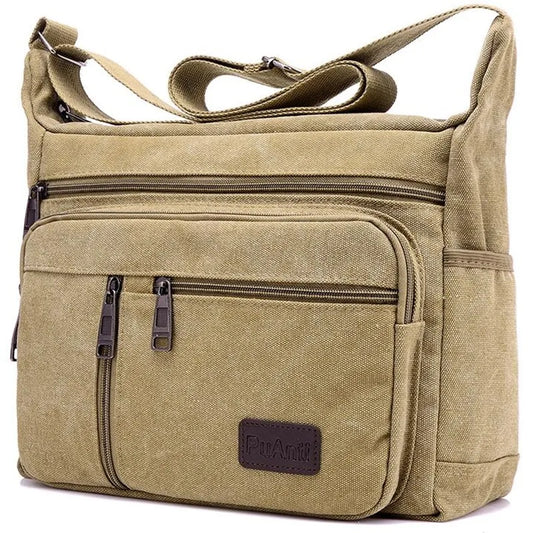 Ddbos Men Canvas Shoulder Bags Casual Tote Travel Men's Crossbody Bag Luxury Messenger Bags Fashion High Quality Handbag