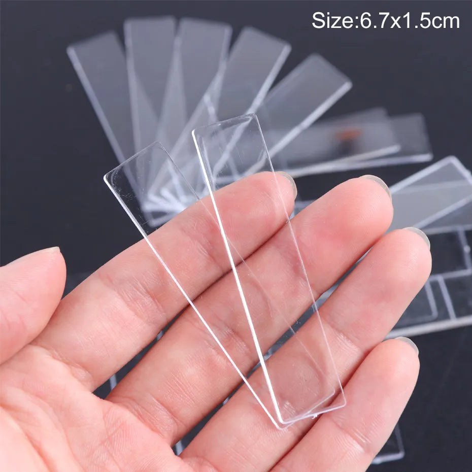 Ddbos 1Set False Nail Tips Nail Art Display Stand Transparent Practice Acrylic Gel Polish Holder Strip Manicure Showing Tools JI151-1