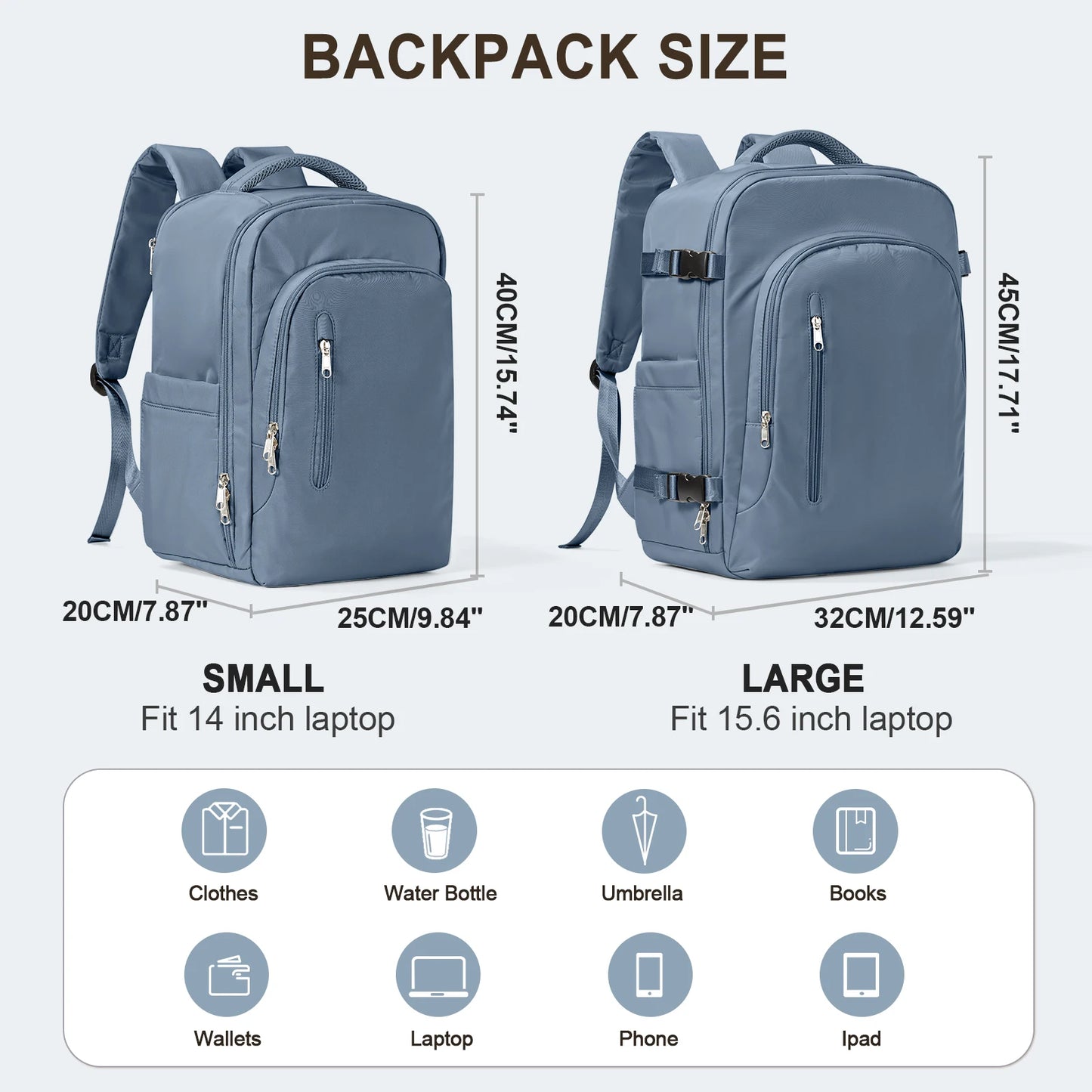 Ddbos BACK TO SCHOOL Laptop Bag Travel Backpack for Women Large Capacity Easyjet Carry-Ons 45x36x20 Backpack Ryanair 40x20x25, Men's Cabin Backpack