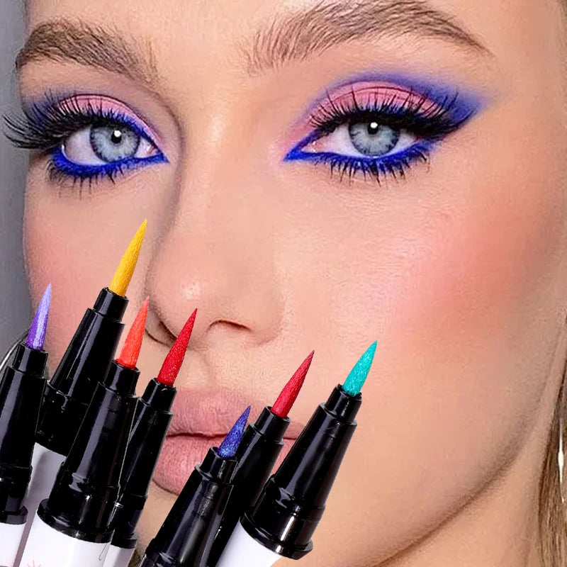 Ddbos Colorful Liquid Eyeliner Pencil Waterproof Blue Red Black White Eye Liner Pen Long Lasting Quickily Drying Eyes Makeup Cosmetics