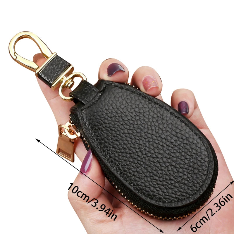 Car Key Wallets Women Couples Zipper Door Keys Storage Mini Portable Multi-function Simple Solid Protection Classic Unisex