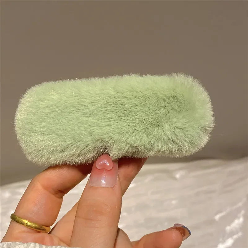 Ddbos Winter Plush Cute Hair Clip Grasping Lamb Children's Broken Hair Pin Clip Headwear Hair Accessories for Girls  Korean Style