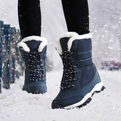 Ddbos Women Boots Waterproof Heels Boots For Winter Tren Platform Ankle Boots Keep Warm Snow Shoes Plush Outdoor Short Boots