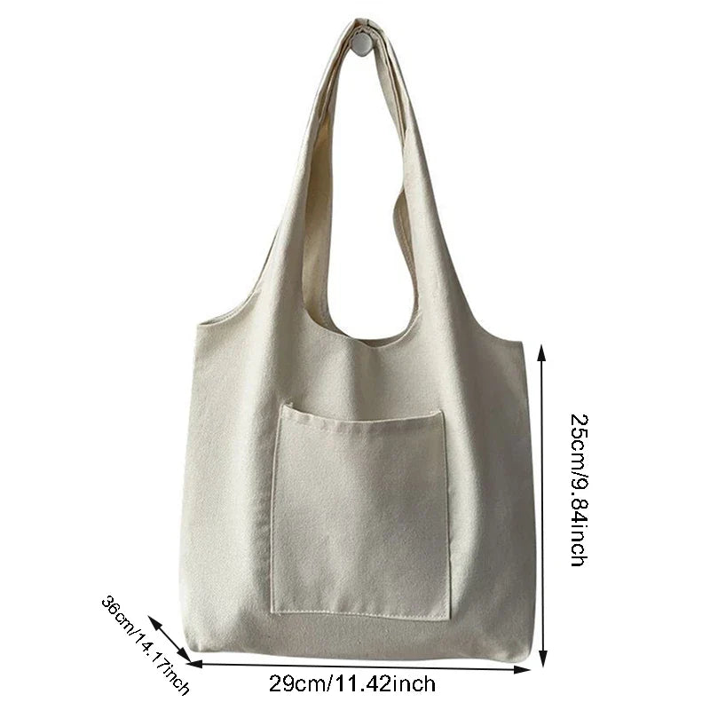 Ddbos Canvas Bag for Women Shopper Handbags Environmental Storage Reusable Canvas Shoulder Tote Bag School Bags Girl Christmas Gift