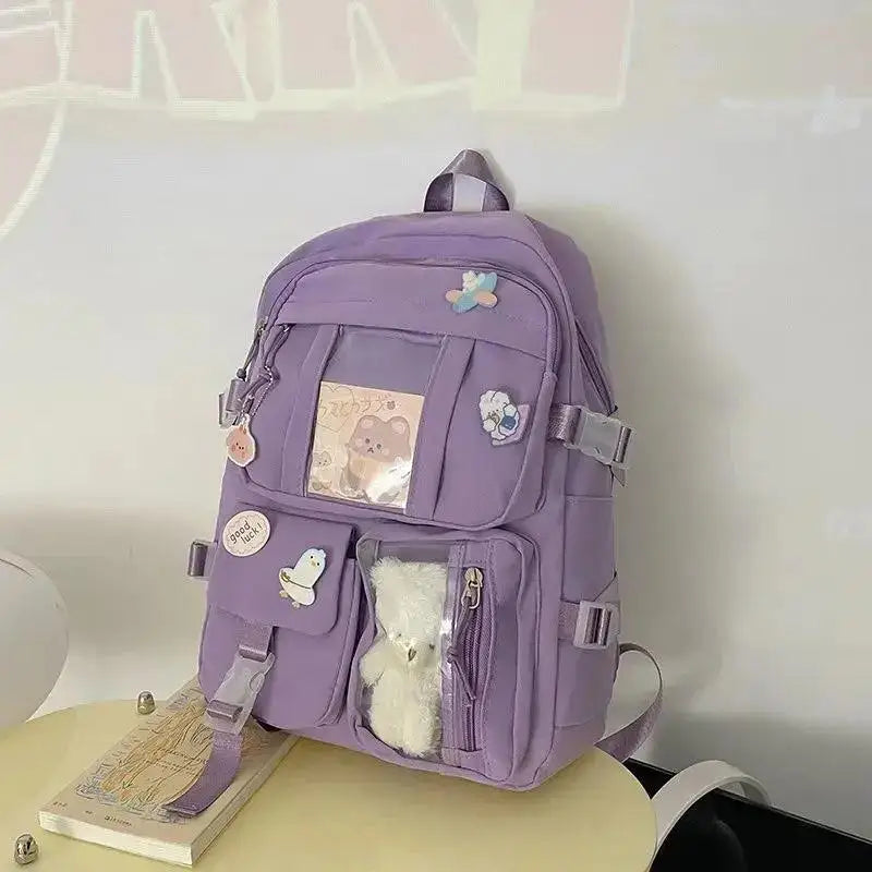 Ddbos BACK TO SCHOOL Girls Backpack Cute School Bags For Student Teens Girls Pockets Women Laptop Backpack Harajuku