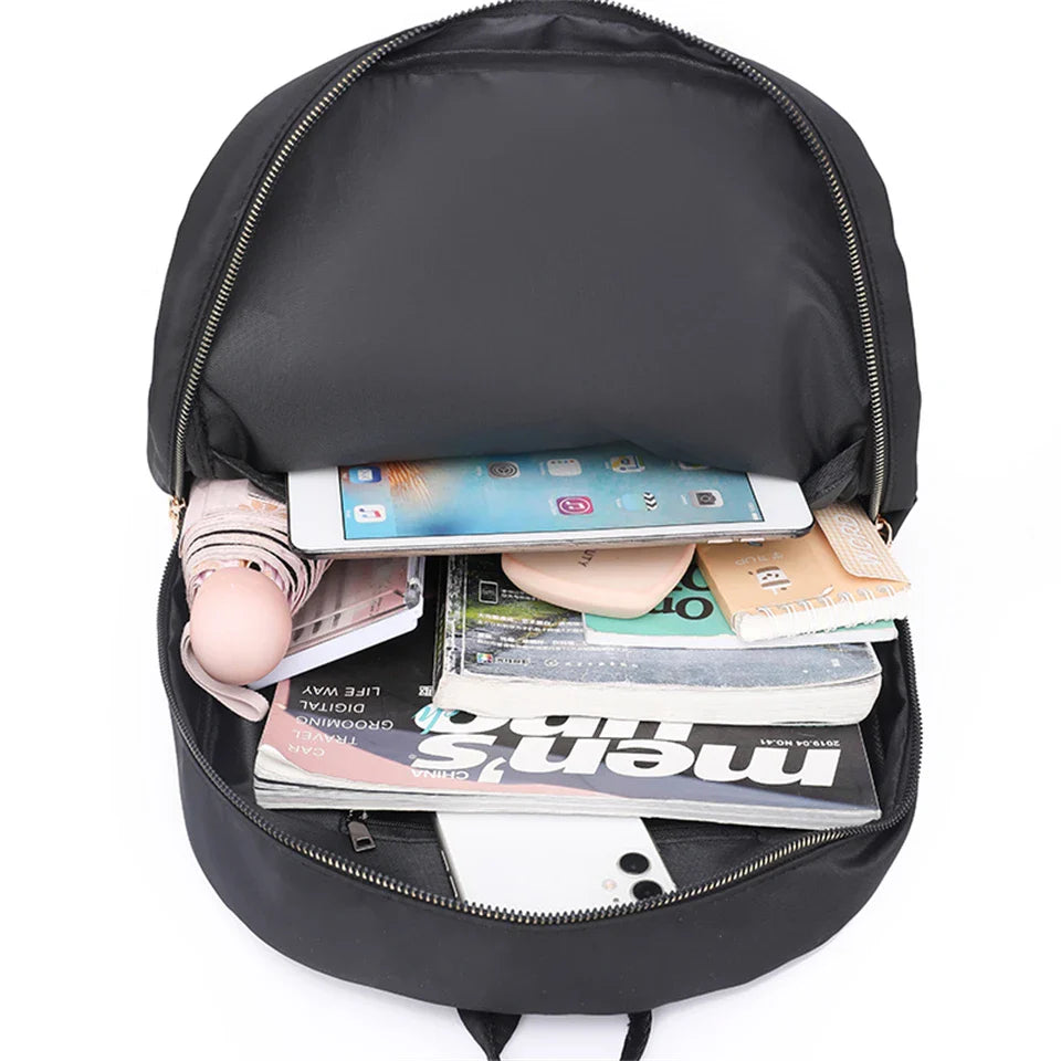 Ddbos Luxury Design Nylon Women Backpack Fashion Bagpack Classic Style School Bag for Girls New Travel High Capacity Bookbags Sac