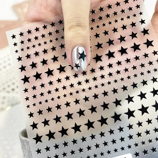 Ddbos Nail Art Sticker Y2K Satr Pentagram/Cross Stars Nail Design Self-Adhesive for Women Girls Luxury Manicure Decoration