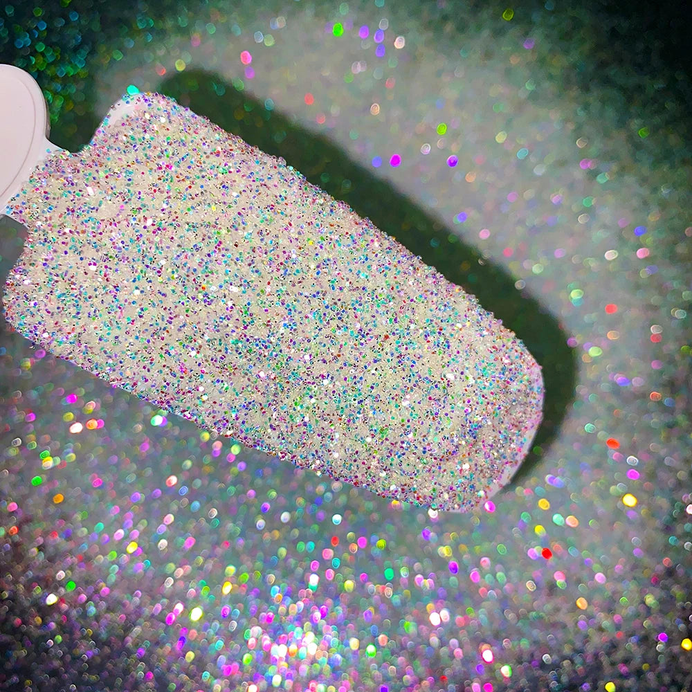 1Box Unicorn Holographic Nail Powder Silver Glitter Metallic Rub Dust Mirror Pigment Extra Fine Shiny Chrome For DIY Manicure*Y*