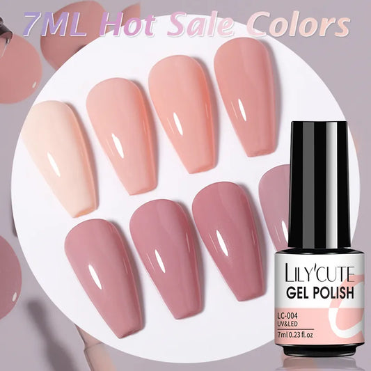 Ddbos 7ML Gel Nail Polish Vernis Semi-Permanent Nude Nail Polish For Nails Soak Off UV LED Gel DIY Nail Art Gel Varnishes