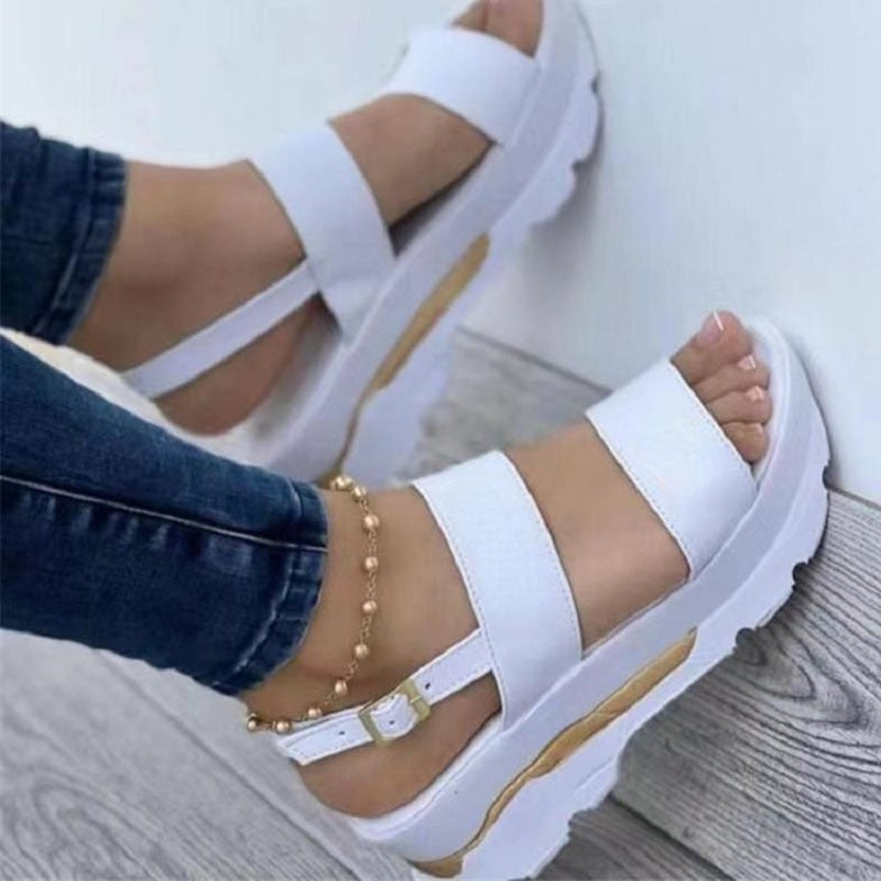 Ddbos Fashion Wedge Female Platform Buckle Strap Street Summer Outdoor Shoes Punk Beach Wedges Women Sandals Sandalias De Mujer