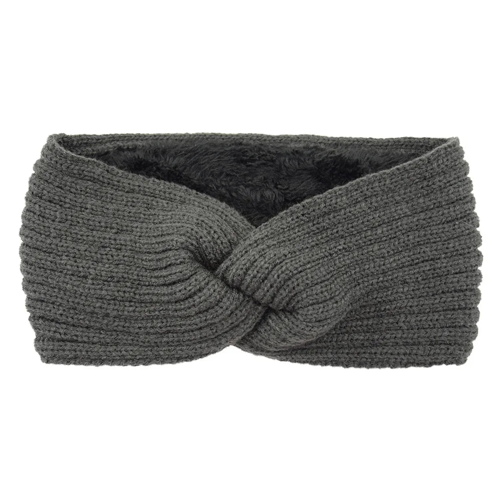 Ddbos Winter Knitted Headbands for Women Warm Woolen Knitting Ear Warmer Cross Knot Turban Headwear Girls Hair Band Hair Accessories