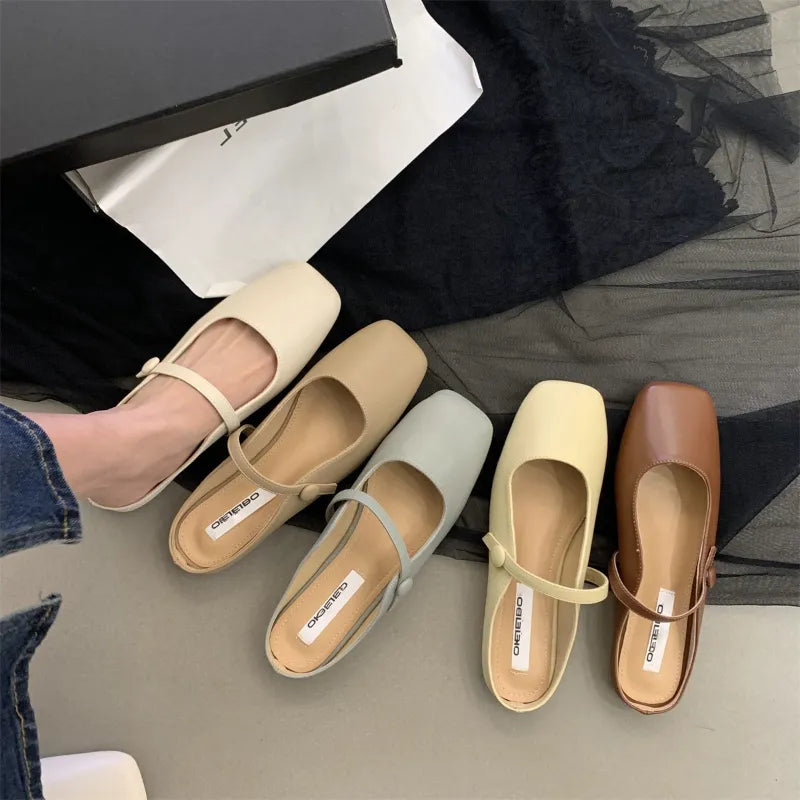 Korean Style New Summer Women Shoes Retro Large Size Sandals for Women Fashion Casual Flat Shoes for Women Zapatos De Mujer