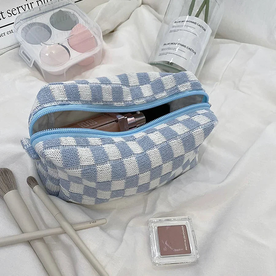 Cute Pencil Case Storage bag Cosmetic Bag Large capacity Knitting INS Korean Stationery school Supplies