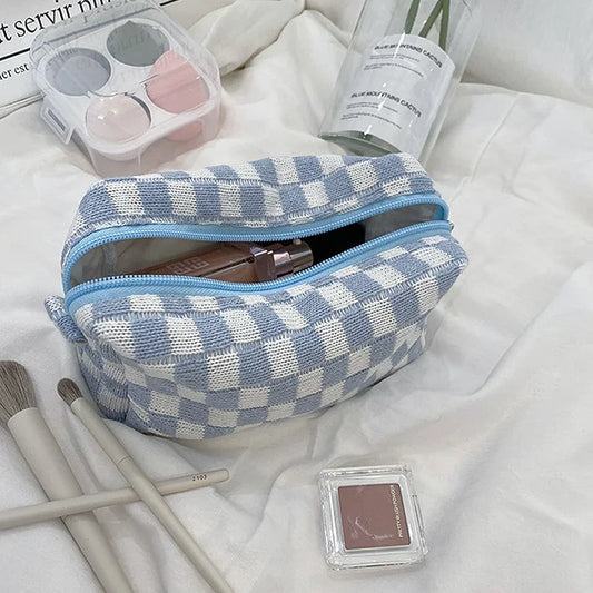 Cute Pencil Case Storage bag Cosmetic Bag Large capacity Knitting INS Korean Stationery school Supplies