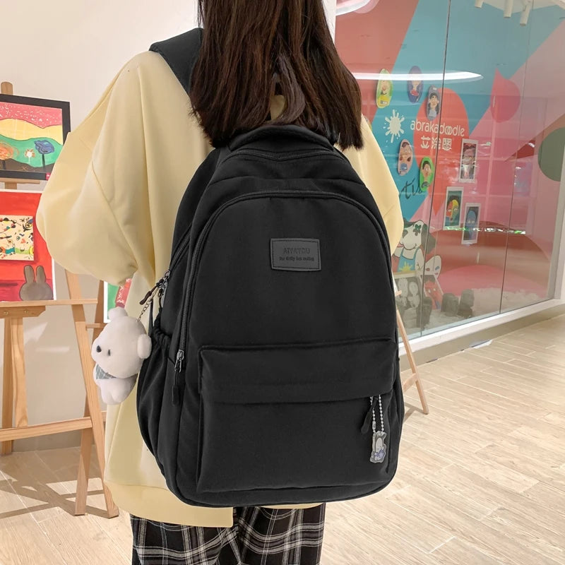 Ddbos BACK TO SCHOOL New Female Fashion Lady High Capacity Waterproof College Backpack Trendy Girls Laptop School Bags Cute Girl Travel Book Bag