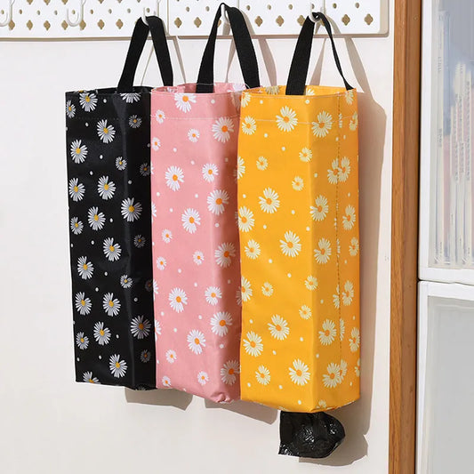 Ddbos Grocery Bag Holder Wall Mount Plastic Bag Holder Dispenser Hanging Storage Trash Garbage Bag Home Kitchen Garbage Organizer