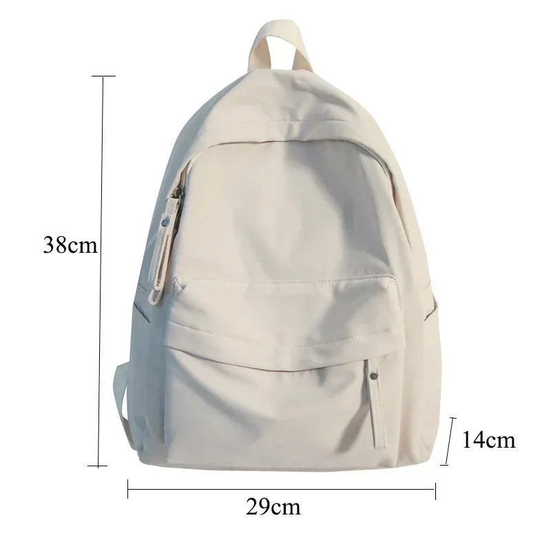Ddbos Waterproof Nylon Backpack for Women Simple Solid Color Bookbag Travel Backpack for Student Girls BACK TO SCHOOL