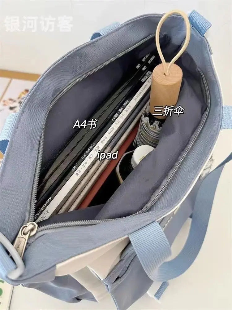 Ddbos BACK TO SCHOOL Japanese Girls' College Cute Shoulder Bag Student Classroom Bag Large Capacity Versatile Crossbody Bag