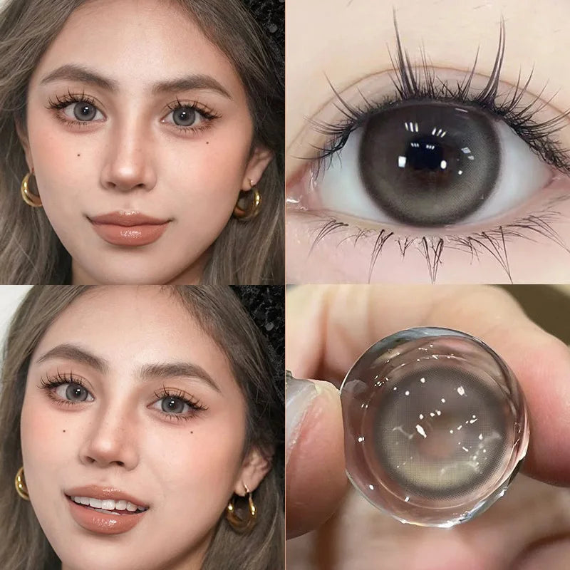 Ddbos 1Pair Colour Contacts Lenses Myopia Pink Rose Eye Lenses Beauty Pupil Blue Eyes Brown Lenses Makeup Free Shipping