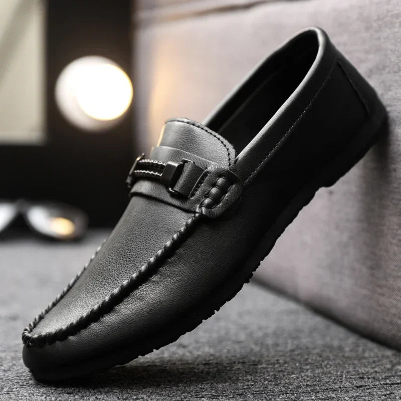 Ddbos New Shoes for Men Casual Leather Shoes Slip-On Comfortable Driving Shoes Loafers Men Zapatos Para Hombre