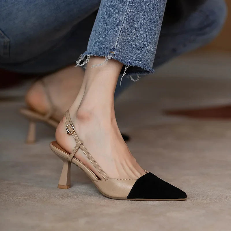 Ddbos High Heels Summer 2024 New Arrival Fashion Buckle Pointed Heel Sandals Women Comfort Simplicity Stilettos Sandalias De Mujer