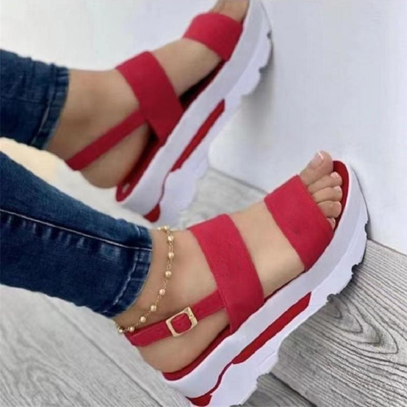 Ddbos Fashion Wedge Female Platform Buckle Strap Street Summer Outdoor Shoes Punk Beach Wedges Women Sandals Sandalias De Mujer