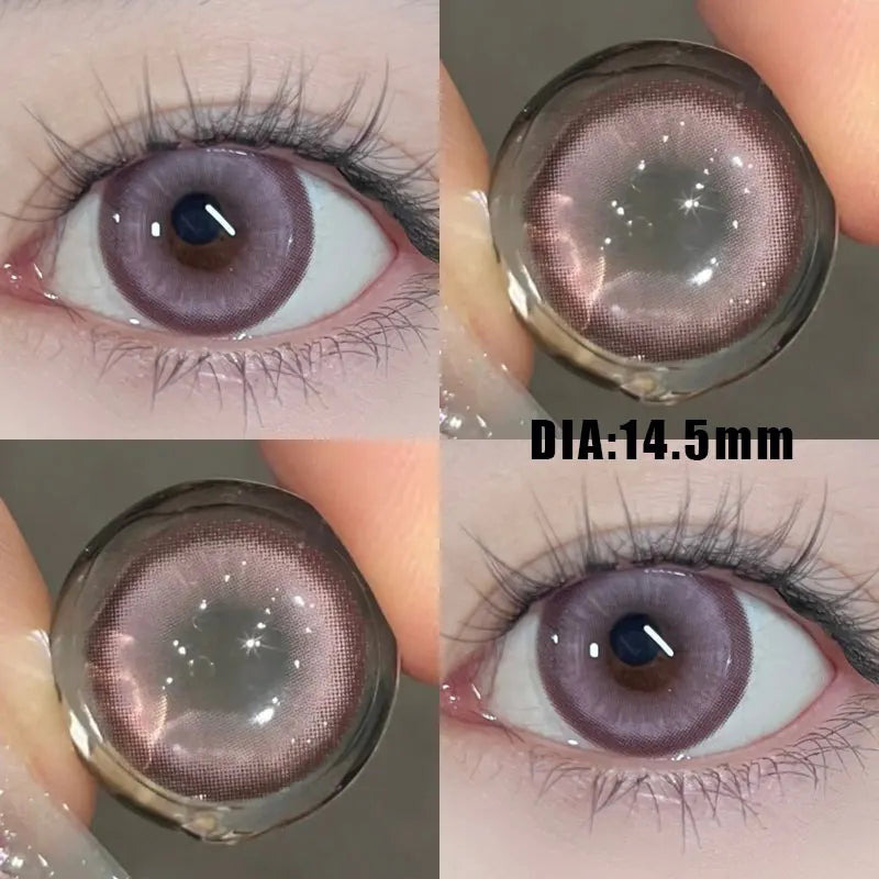 Ddbos 1Pair Red Colour Contacts Lenses Prescription Myopia Halloween Red Eye Lenses Beauty Pupil Makeup Lenses