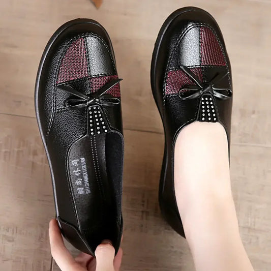 Women Leather Flats Female Flats Spring Shoes Classic Women's Loafers Casual Leather Shoes