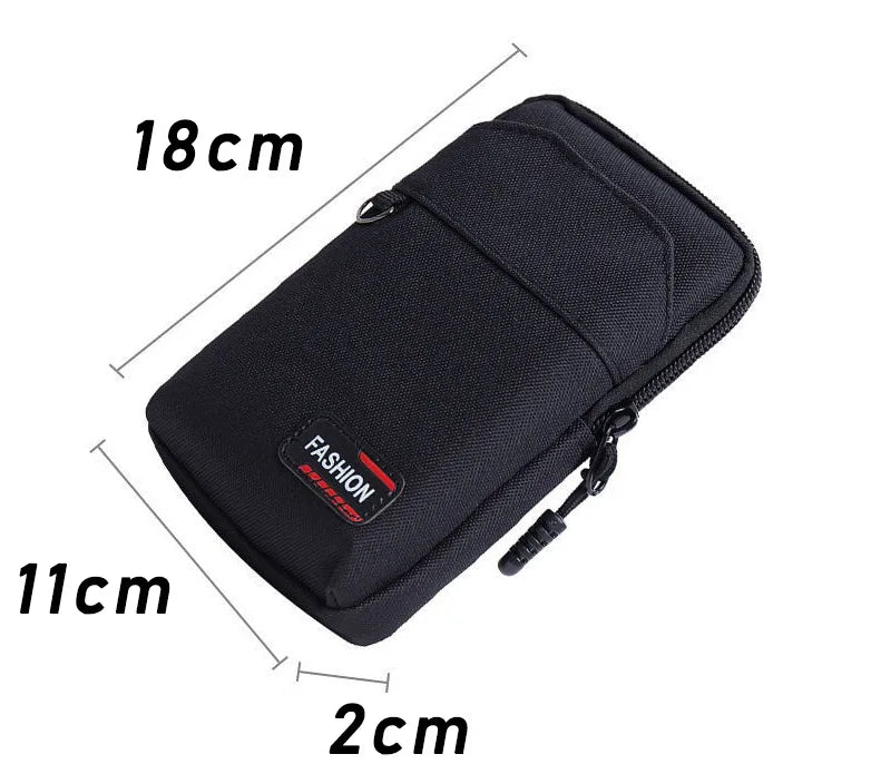 Ddbos Double Layer Nylon Waist Bag Outdoor Waist Fanny Pack Men Phone Pouch Camping Hunting Waist Bag Purses Belt Bag