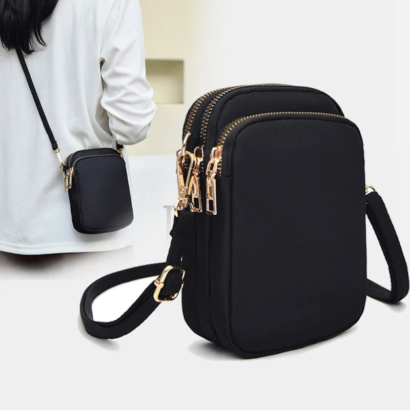 Women Crossbody Zipper Mobile Phone Shoulder Bag Lady Female Multifunction Handbag Wrist Purse New Sports Wallet