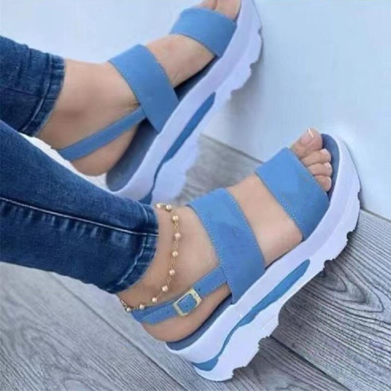 Ddbos Fashion Wedge Female Platform Buckle Strap Street Summer Outdoor Shoes Punk Beach Wedges Women Sandals Sandalias De Mujer