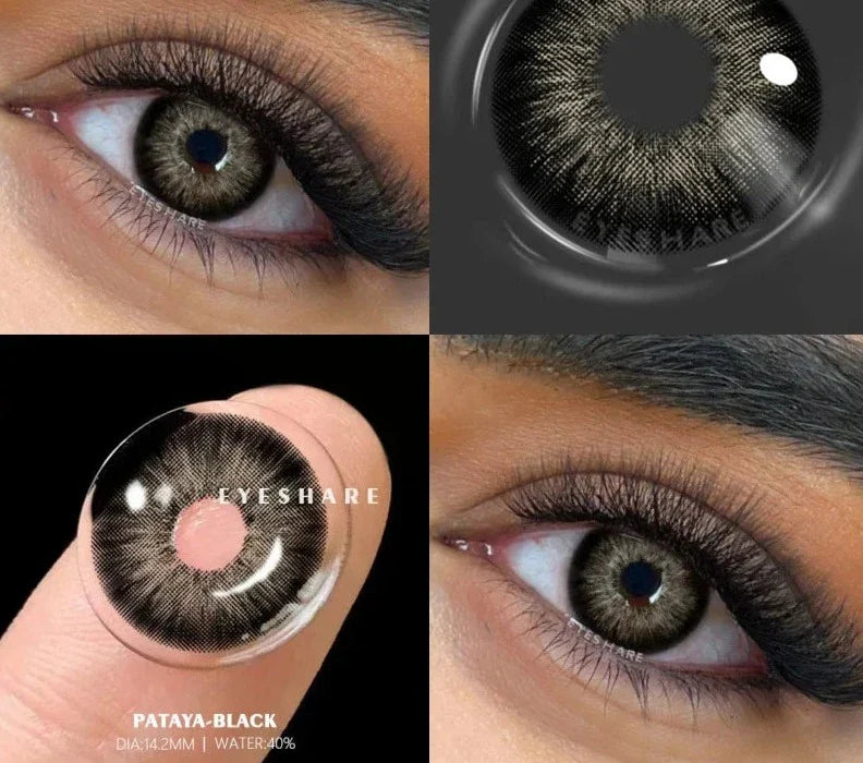 2pcs Colored Contact Lenses For Eyes Natural Blue Eye Lenses Gray Pupils Lens Yearly Fashion Green Contacts Black Lens