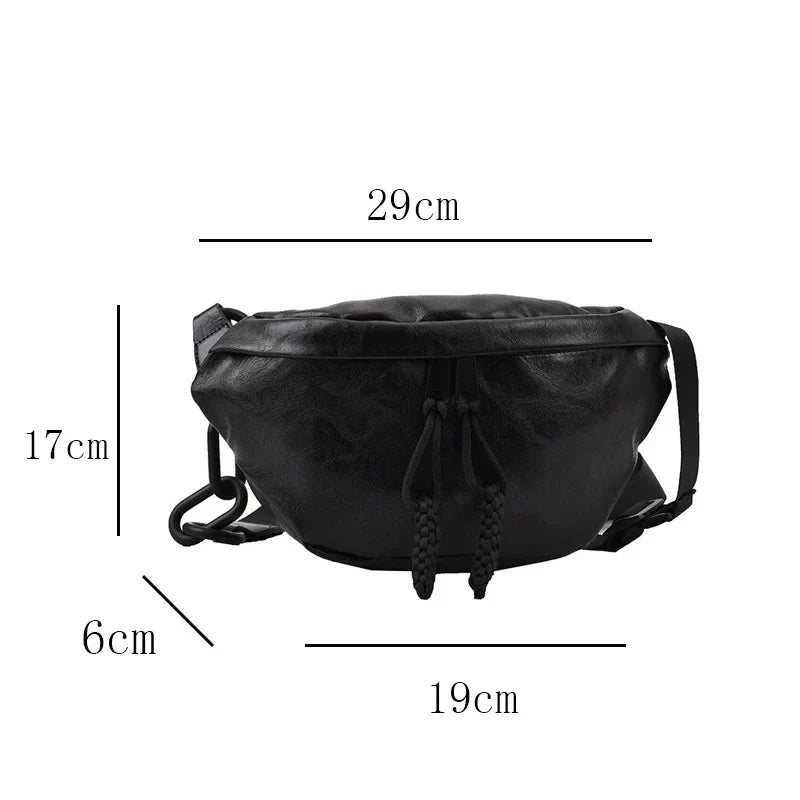 Ddbos Fashion Soft Leather Waist Bag Ladies Fanny Pack High Quality Shoulder Belt Purse Bags Fashion Designer Crossbody Chest Bags