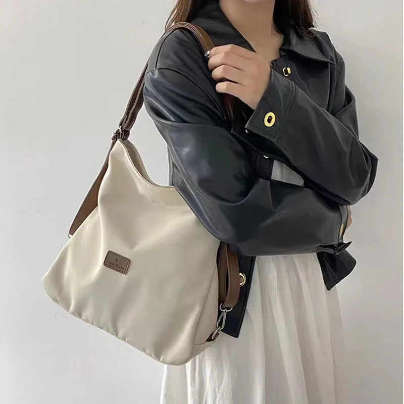 BACK TO SCHOOL Canvas Tote Bag Women's New High Capacity and Minimalist College Style Backpack Fashion Versatile Casual One Shoulder Crossbody