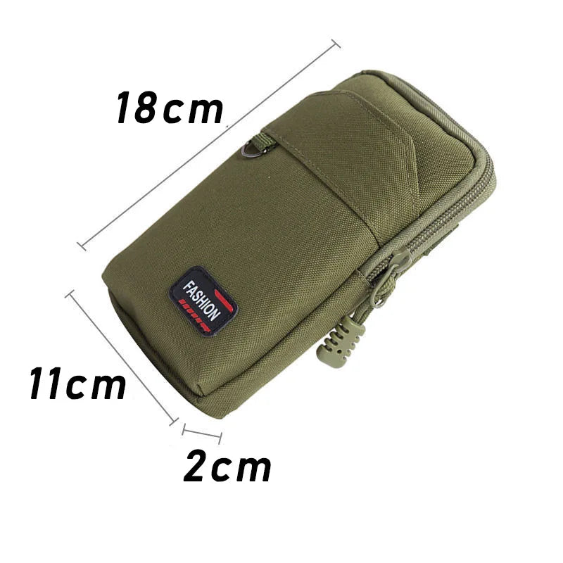 Ddbos Double Layer Nylon Waist Bag Outdoor Waist Fanny Pack Men Phone Pouch Camping Hunting Waist Bag Purses Belt Bag