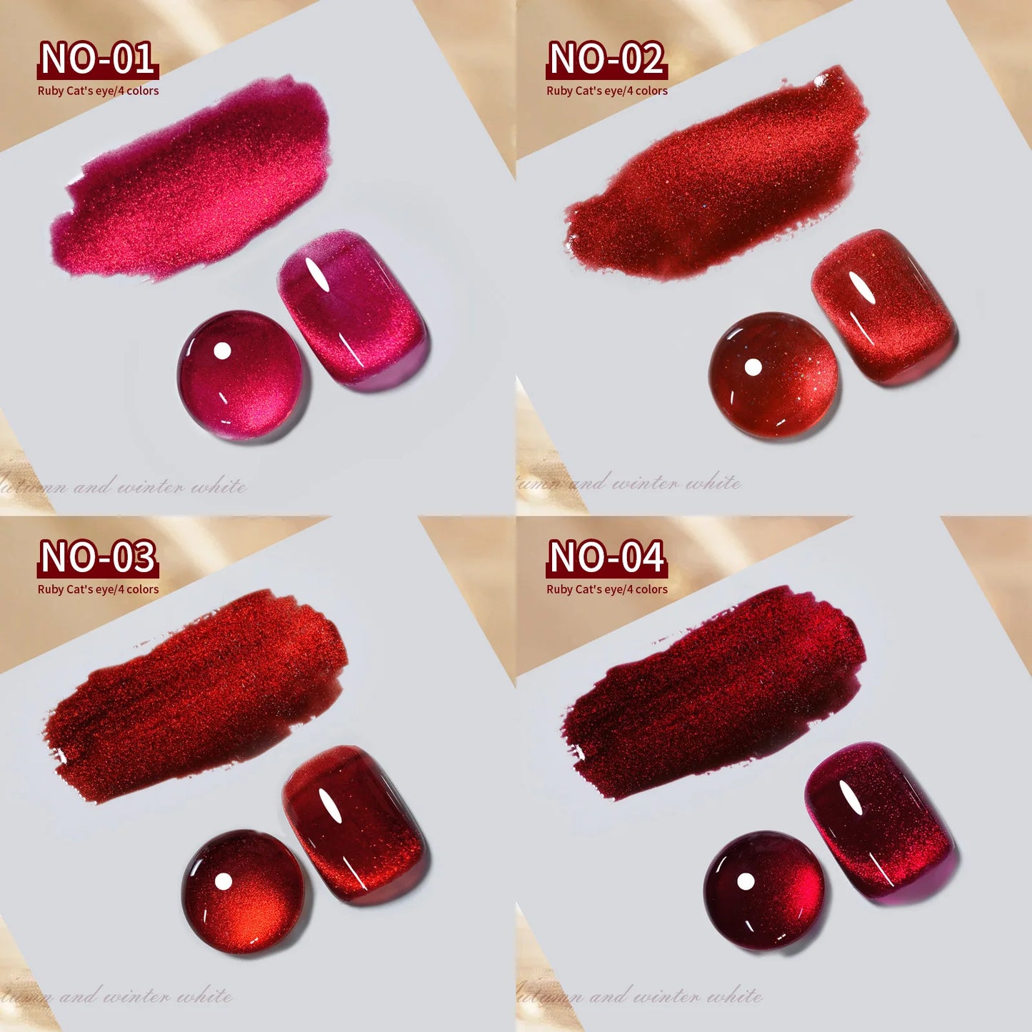 Ddbos Ruby Cat Eye Magnetic Nail Polish Gel 7.5ml Semi Permanent Soak Off LED/UV Glitter Gel Nail Art Manicure Varnishes