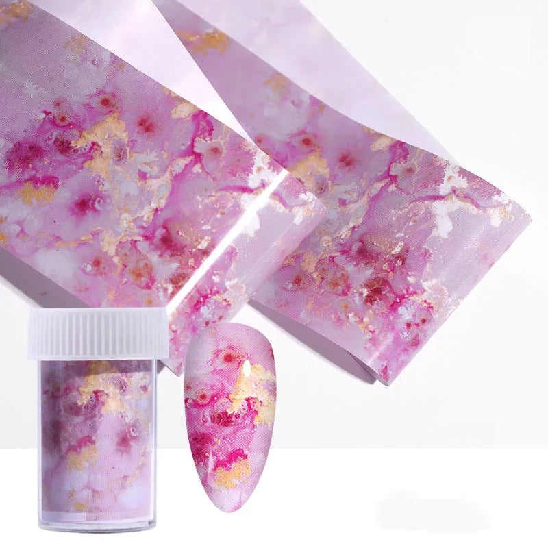 Ddbos Nail Sticker Marble Pattern Nail Foil Nail Art Transfer Decals Slider Nail Water Decal Design Accessories Manicures Decorations