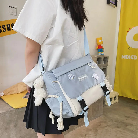 BACK TO SCHOOL Korean Fashion Casual Big Bag Student School Bags for Teenage Girls Messenger Bag Shoulder Bag Crossbody Bags Women