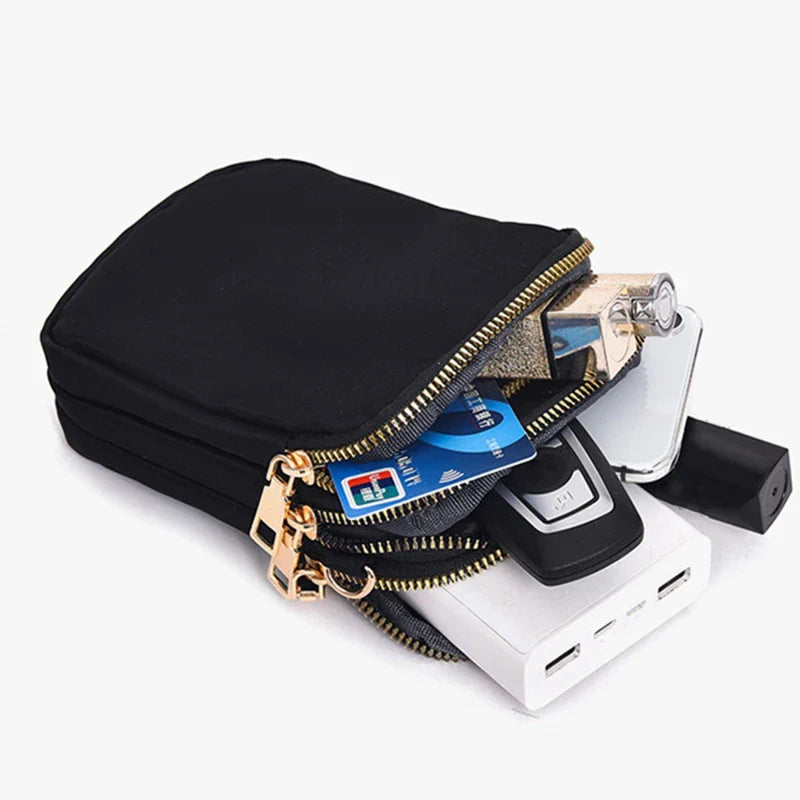 Ddbos Fashion Women Crossbody Zipper Mobile Phone Shoulder Bag Lady Female Multifunction Handbag Wrist Purse New Sports Wallet