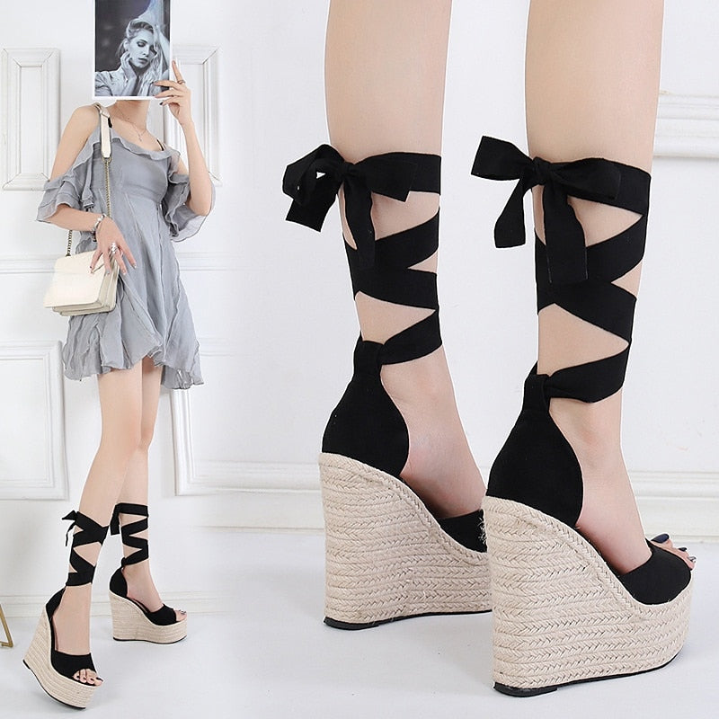 Ddbos Summer New Fashion Women's Platform Wedge Sandals High Heels Women's Summer High Heel Sandals Shoes for Women