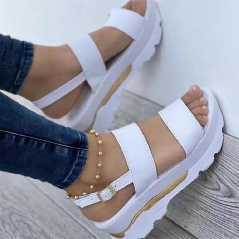 Ddbos Fashion Wedge Female Platform Buckle Strap Street Summer Outdoor Shoes Punk Beach Wedges Women Sandals Sandalias De Mujer