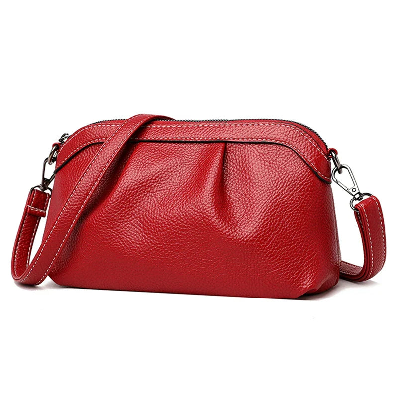 Ddbos Leisure Simple Ladies Crossbody Bag Ladies Crossbody Bag New Fashion Shoulder Strap Soft Leather Shoulder Bag